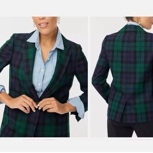 J. Crew Factory Black Watch Plaid Blazer